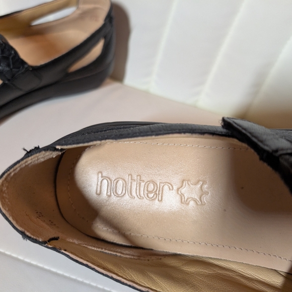 Hotter shaker Mary Jane black leather shoes US 8 Made In England - Picture 4 of 11